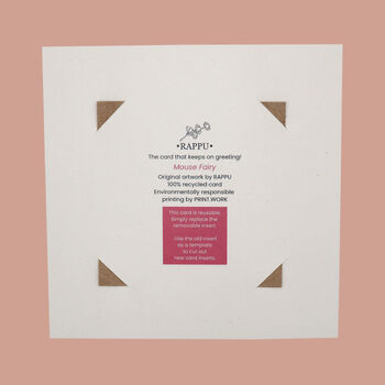 Reusable Eco Friendly Mouse Fairy Children's Card Blank Inside Or Optional Handwritten Message, 8 of 11