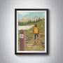 Pacific Northwest Trail USA Travel Poster Art Print, thumbnail 1 of 8