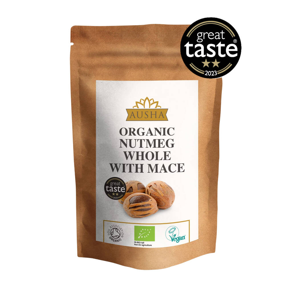 Organic Whole Nutmeg With Mace 50g For Cooking, 1 of 12