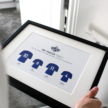 Personalised Football Family Team Framed Print, 3 of 9