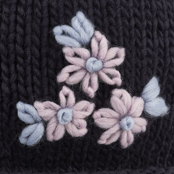 Forget Me Not Knitted Navy Bonnet, 7 of 7
