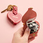 Personalised Leather Heart Photo Keyring, thumbnail 1 of 4