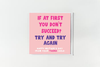 Funny Third Child Mother's Day Card, 2 of 2