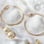 Charm Gold Plated Hoop Earrings Mothers Day Jewellery, thumbnail 4 of 10