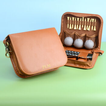 Personalised Golf Leather Gift Set, 3 of 4