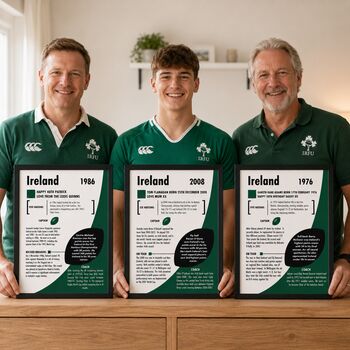 Personalised Ireland Rugby Print – Custom Season Gift For Irish Rugby Fans, 3 of 11