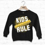 Kids Rule Children's Slogan Sweatshirt, thumbnail 2 of 4