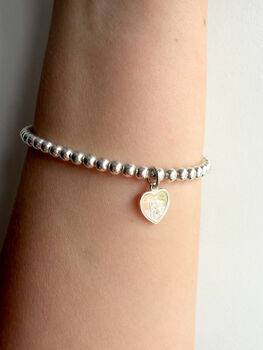 St Christopher Heart Bracelet Sterling Silver, 3 of 6