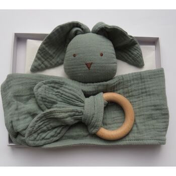 Personalised Bunny Comforter And Teether, 10 of 12