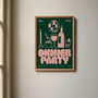 Dinner Party Print | Music Poster | Home Decor | Food | Illustration | Record | Bar | Trendy | Retro | Kitchen Dining Room | Mid Century, thumbnail 6 of 8