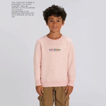 Dual Flag Organic Cotton Kid’s Sweatshirt, 9 of 9
