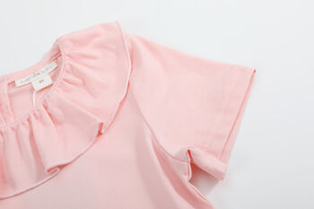 Isabelle Pink Collar Frill Top, 4 of 11