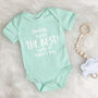 Daddy You're The Best Happy 1st Father's Day Babygrow, thumbnail 2 of 9