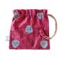 Handmade Sari Gift Bags, Fair Trade Medium Reusable Drawstring Pouches, thumbnail 1 of 5