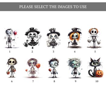 Personalised Halloween Skeleton Family Print | Gift For Mum, 3 of 5