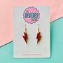 Red Glitter Lightning Bolt Earrings Small And Large, thumbnail 2 of 2