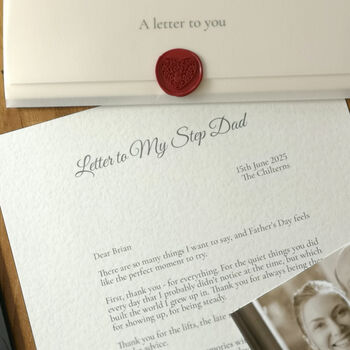 A Letter To My Stepdad Personalised Keepsake, 11 of 12