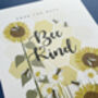 Save The Bees, Bee Kind' A4 Print, thumbnail 4 of 4