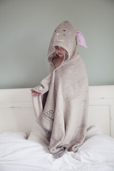 Personalised Bunny Bamboo Soft Hooded Towel, 8 of 10