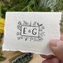 Monogram Rubber Stamp – Flower Meadow, thumbnail 3 of 7