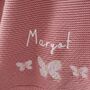 Personalised Butterfly Pink Frill Blanket, thumbnail 2 of 4