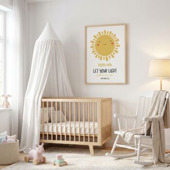 Personalised Children's Print, Let Your Light Shine, 7 of 10