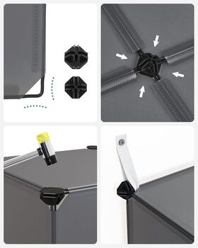 15 Cubes Storage Organiser Shelves Unit Plastic Closet, 5 of 10