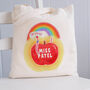 Personalised Apple, Worm And Rainbow Bag: Teacher Gift, thumbnail 1 of 2
