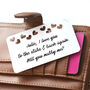 Personalised Message With Hearts Metal Wallet Card, thumbnail 1 of 2