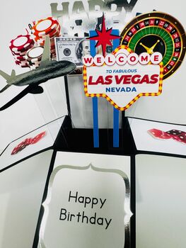 Las Vegas Themed 3D Birthday Card, 4 of 6