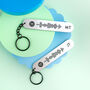Personalised Shimmer Spotify Code And Initials Keyring Set, thumbnail 1 of 4