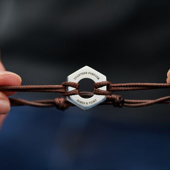 Personalised Men's Infinity Date Sterling Silver Bracelet, 3 of 6