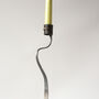 11th Anniversary Gift Tall Steel Elegant Taper Candle Holder. Hand Shaped Curved Handle Design, thumbnail 2 of 11