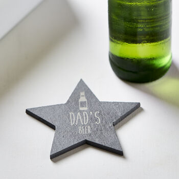 Personalised Star Father's Day Slate Coaster, 2 of 2