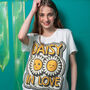 Daisy In Love Women's Slogan T Shirt, thumbnail 1 of 9