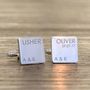 Personalised Wedding Role Silver Cufflinks, thumbnail 5 of 12