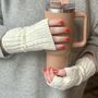 Personalised Knitted Fingerless Gloves, thumbnail 4 of 7