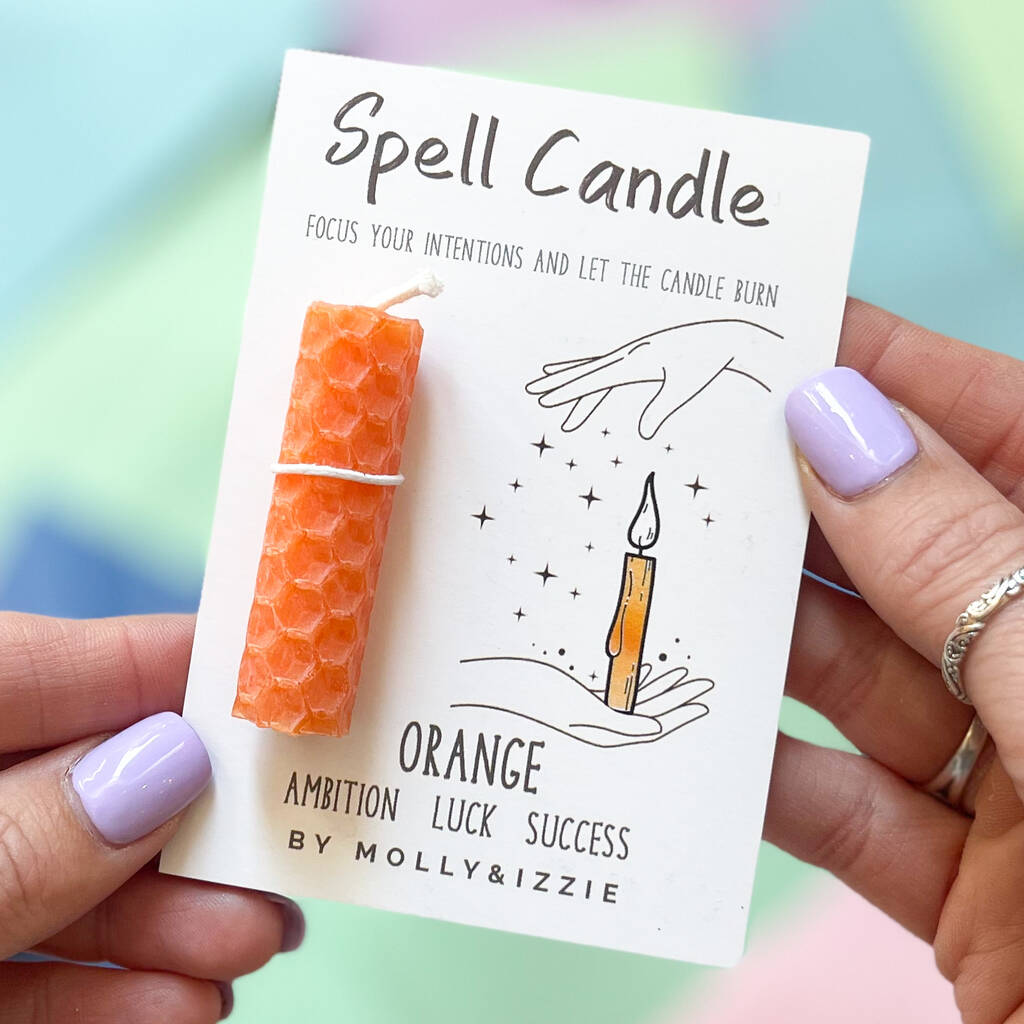 Orange Spell Candle Ambition, Luck And Success, 1 of 2