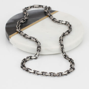 Men's Sterling Silver Anchor Chain Bracelet, 3 of 5
