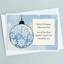 'Snowflake Bauble' Large Personalised Christmas Card, thumbnail 1 of 2