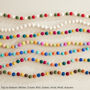 Fair Trade Boho Mini Felt Ball Pompom Garland 200cm, thumbnail 1 of 12