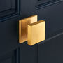 Luxury Solid Brass Gold Square Centre Door Knob, thumbnail 1 of 3
