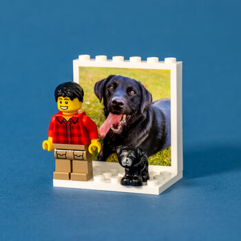 Personalised Pet And Owner Lego® Brick Minifig Display: Custom Photo Keepsake Gift, 12 of 12