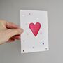 Handmade Heart Glitter Star Valentines Love Card, thumbnail 1 of 6