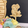 Personalised Pooh Bear Cake Toppers Set Of Three, thumbnail 2 of 5