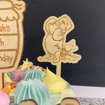 Personalised Pooh Bear Cake Toppers Set Of Three, 2 of 5