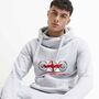 Three Lions Football England Unisex Cowl Neck Hoodie, thumbnail 6 of 6
