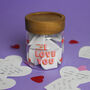 Reasons Why I Love You Glass Jar And Paper Hearts, thumbnail 1 of 9