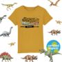 Mini Palaeontologist Dinosaur Kids Organic T Shirt, thumbnail 4 of 5