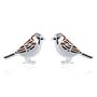 Sterling Silver Enamel Sparrow Stud Earrings, thumbnail 7 of 12